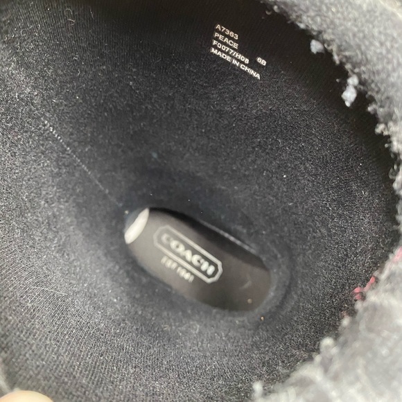Size 6 Coach black rain boots - Picture 3 of 5